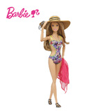 新品Barbie芭比女孩芭比度假套装CFN05 多款娃娃女孩生日礼物玩具