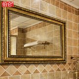 伯仑奢华美式浴室镜防水浴室柜镜子欧式卫生间镜子可定做壁挂镜子