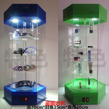亚克力首饰货架手机配件化妆品3D眼镜香水手表有机玻璃旋转展示柜