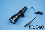 NERF 正品 神火C8 强光手电筒  防水户外装备T6 LED远射+鼠尾