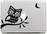 佩格M142 苹果笔记本保护贴纸 macbook pro air局部贴 黑夜猫头鹰