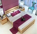 特价实木床双人床1.8米1.5米单人床现代简约松木床全新款式可包邮