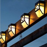 欧式太阳能平头壁灯 景观庭院灯饰LED花园围墙围栏篱笆灯户外壁灯