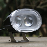 摩托车led大灯越野车踏板电动车改装强光射灯外置透镜12-80V超亮