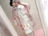 【角】现货包邮 和果子印花日系软妹浴衣夏日罩衫/外套