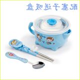 婴儿童餐具套装宝宝不锈钢卡通碗筷小孩辅食碗具吸盘碗注水保温碗