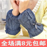 韩版可爱女套袖短款蝴蝶结工作护袖筒儿童袖套包邮冬季成人袖头