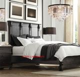 美式乡村风格原木色做旧特价全实木床定制卧室家具桦木红橡木婚床
