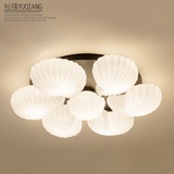 地中海创意吸顶灯现代简约led客厅卧室房间灯具温馨浪漫贝壳灯具