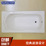 南海卫浴嵌入式铸铁搪瓷浴缸1.5米 带浴枕防滑欧式花边舒适保温
