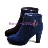 专柜正品代购 HARSON哈森女鞋2014年冬季新款女靴短靴 HA42415