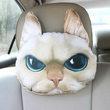 3D汽车头枕卡通动物可爱车用竹炭护颈枕竹炭包活性炭枕头
