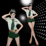 新款性感海军服分体女警制服DS演出服 钢管舞女表演服舞台服装女