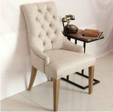 新古典欧式餐椅实木椅子书桌椅洽谈椅酒店家具布艺椅子美容院椅子