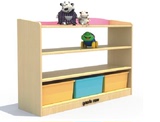 区域玩具柜 早教幼儿园儿童储物架收纳架樟子松转角整理柜