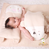 新生儿婴儿枕头定型枕彩棉宝宝防偏头幼儿枕头0-1-3-6岁加长 全棉