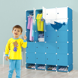 卡通收纳柜宜家储物柜子宝宝婴儿童小孩衣柜组合塑料组装简易衣橱