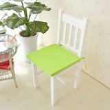 透气纯色餐椅垫办公室坐垫荧光绿布艺垫子加厚夏可拆洗电脑椅子垫