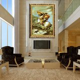 手绘油画有框画 欧式别墅酒店玄关装饰油画 古典人物拿破仑 壁画