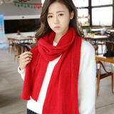 毛线针织女士围巾女冬季 韩国女学生 围巾披肩两用加厚秋冬天围脖