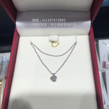 香港专柜代购 包邮周大福18K白金项链+碎钻石 保真 提供专柜小票