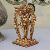 尼泊尔手工黄铜鎏金普巴金刚 护法金刚 藏传佛教佛像摆件供奉