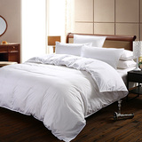 简约纯白四件套全棉床单被套白色三件套纯棉纯色床品1.8m床上用品