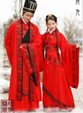2015新款古装红色新娘新郎中式结婚喜服婚礼汉服唐朝汉朝婚服男女