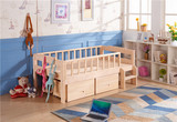 天津环保实木儿童床 松木儿童床 实木单人床 小孩床 带护栏孩子床