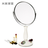 欧式双面大号台式化妆镜 时尚可爱便携公主梳妆镜子 树脂浴室镜