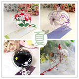 【两只包邮】日式江户风铃 手绘玻璃风铃 和风家居 恋人学生礼物