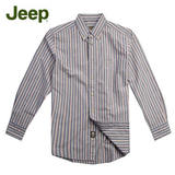 JEEP吉普男装专柜正品全棉细斜纹长袖商务休闲衬衫衬衣JS11WH014