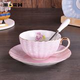 欧式陶瓷雀巢咖啡杯套装下午茶杯茶具套装骨瓷咖啡杯碟简约高档