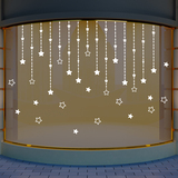 星星珠帘店铺橱窗婚纱餐厅咖啡创意服装奶茶玻璃门墙贴纸装饰贴画