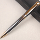 厂家直销 高档金属圆珠笔原子笔铜笔旋转出芯高仕笔芯