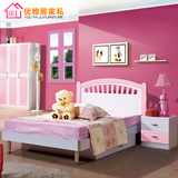 儿童家具套房组合公主床简约套装女孩单人床1.2米1.5米童床储物床