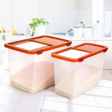 厨房密封装米桶储米箱10KG15kg防虫防潮塑料米面桶米缸带滑轮包邮