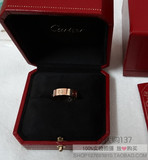 代购二手Cartier卡地亚/Love系列戒指 宽版无钻 18k玫瑰金 正品