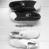 DF香港代購 adidas Superstar Slip On 黑白交叉綁帶貝殼頭休閒鞋