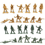 5cm小兵人1:36士兵玩具二战兵人儿童军事模型男孩子圣诞节礼物