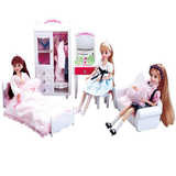 乐吉尔 芭比娃娃  衣柜女孩玩具 H21B梦幻房间