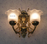 特价新款欧式仿古2头壁灯客厅餐厅卧室温馨床头灯镜前灯饰灯具