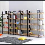 宜家特价书架储物架简易客厅创意隔板简约钢木书架组合展示架书柜