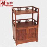 中式花梨木餐边柜带门实木储物柜小茶水柜厨房柜微波炉柜红木家具