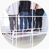 简易便携式折叠床加固小床男孩女孩儿童床带护栏木板单人床1.8米