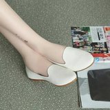 2016夏季韩版新款小皮鞋乐福鞋平底软皮低帮休闲女学生懒人单鞋