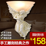欧式唯美立体浮雕天使壁灯卧室床头壁灯客厅书房树脂壁灯饰装饰品
