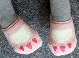 韩国进口儿童袜子 NICHOLA冬季地板袜加厚保暖睡眠袜套 宝宝袜子