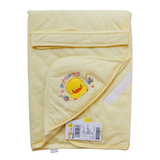 小黄鸭薄款夹棉抱被 黄色小鸭新生儿春夏季薄型铺棉抱被包被包巾