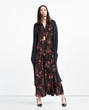 4月款上海Zara正品代购女装开叉长版针织开襟衫2色2298/106